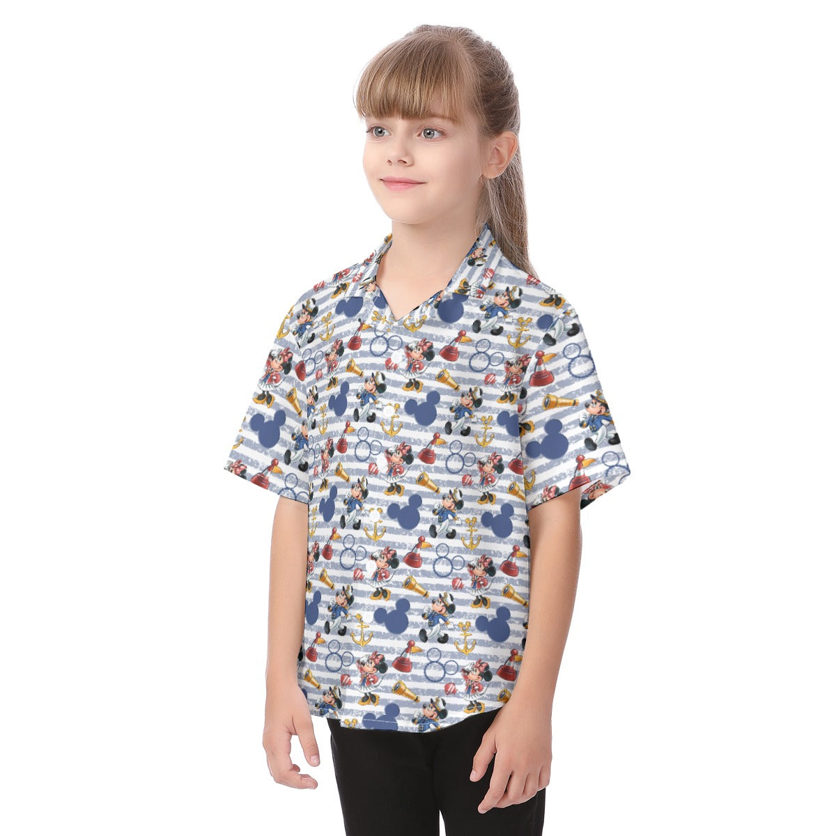 Captain and First Mate at Seannie - Kid's Hawaiian Button Up Shirt