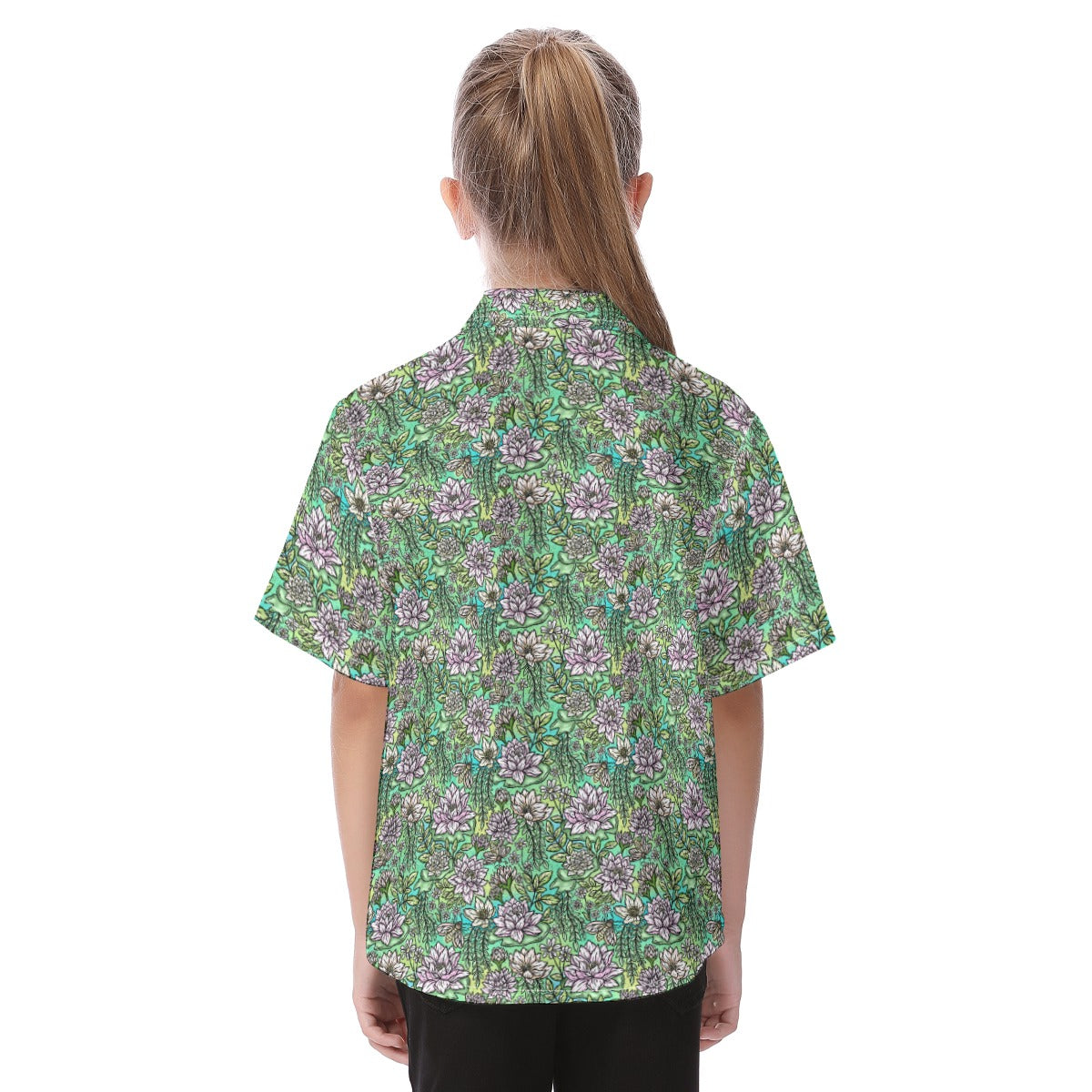 Fairytale Florals – Bayou Blooms - Kid's Hawaiian Button Up Shirt