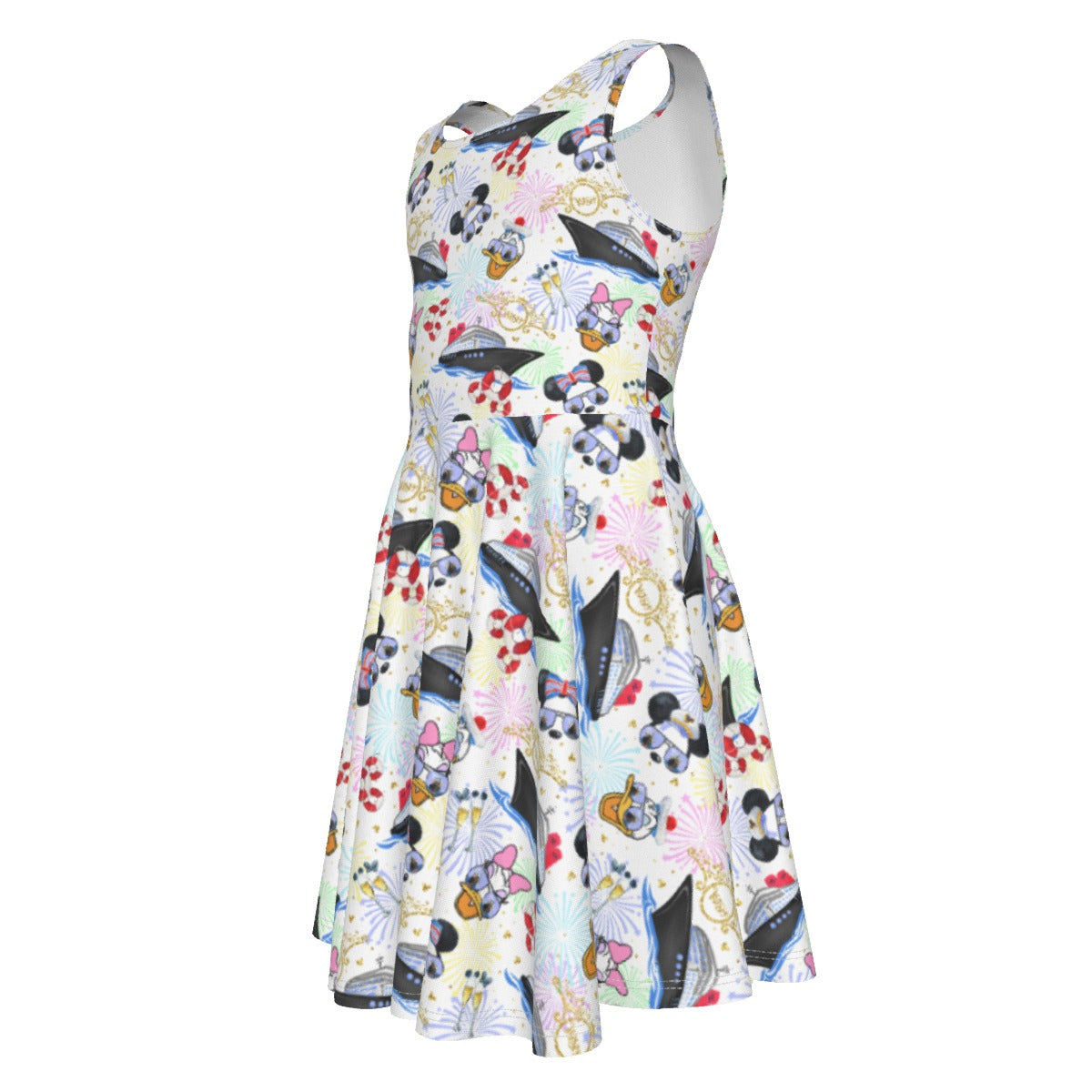 Wish Cruise Celebration - Kid's Sleeveless Skater Dress