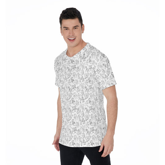 Monochrome Royal Silhouettes - Men's Short Sleeve T-Shirt