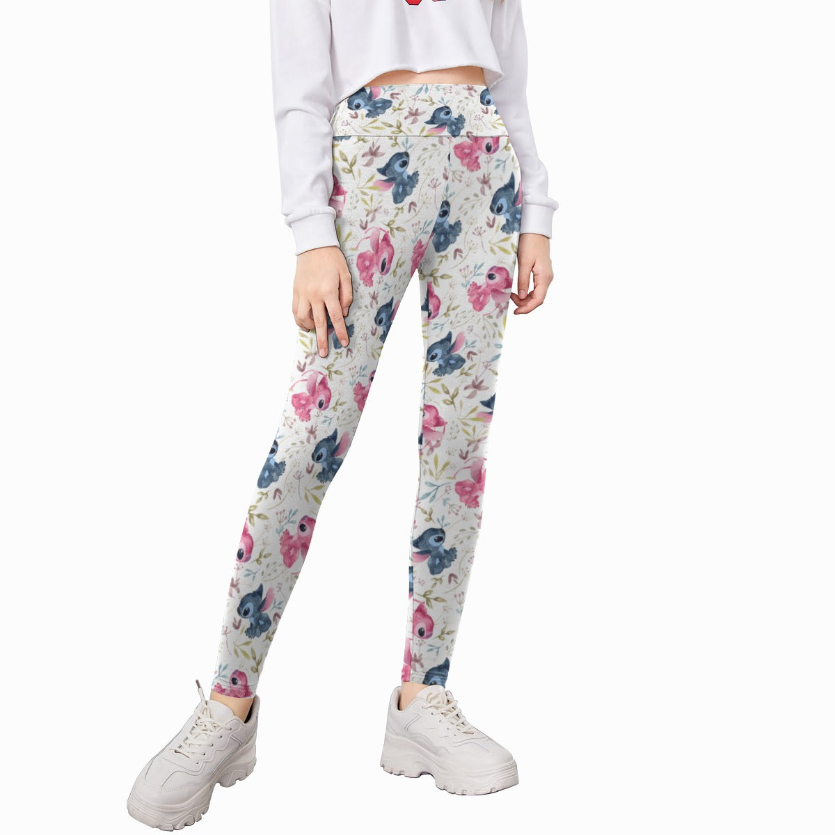 Blue Alien & Pink Friend Love - Kid's Leggings