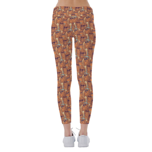 Retro Furry Friend Summer Vibes - Women's Yoga Leggings