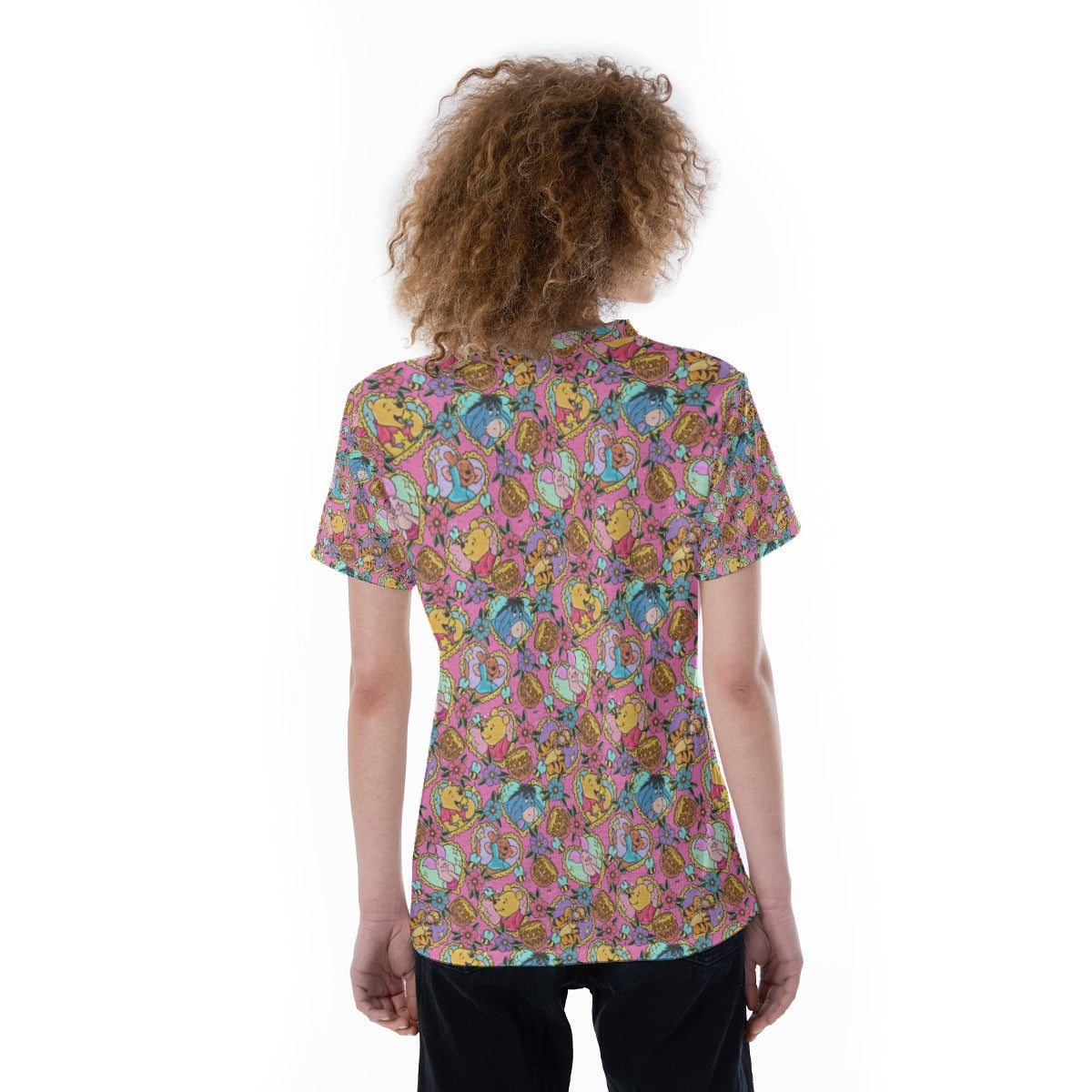 Tattoo Hearts Woodland Friendsends - Women's Short Sleeve V-Neck T-Shirt