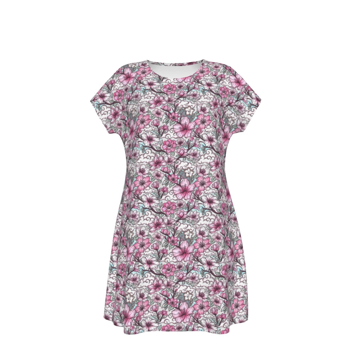 Fairytale Florals – Blossoms of Honor - Women's T-Shirt Dress