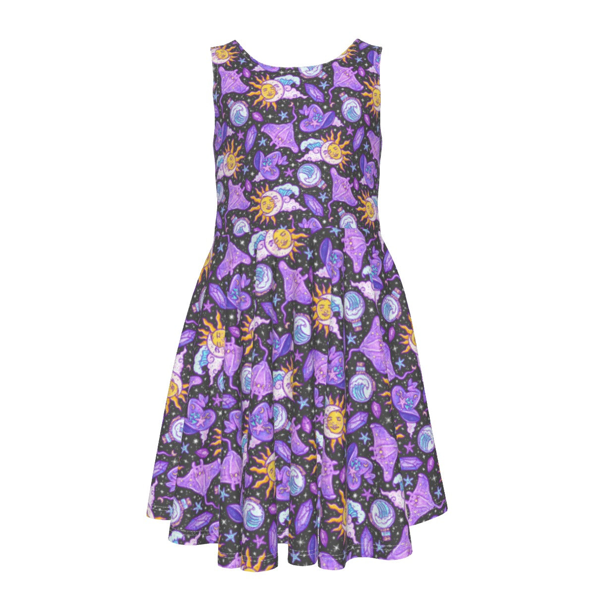 Mystical Manta Rays - Kid's Sleeveless Skater Dress