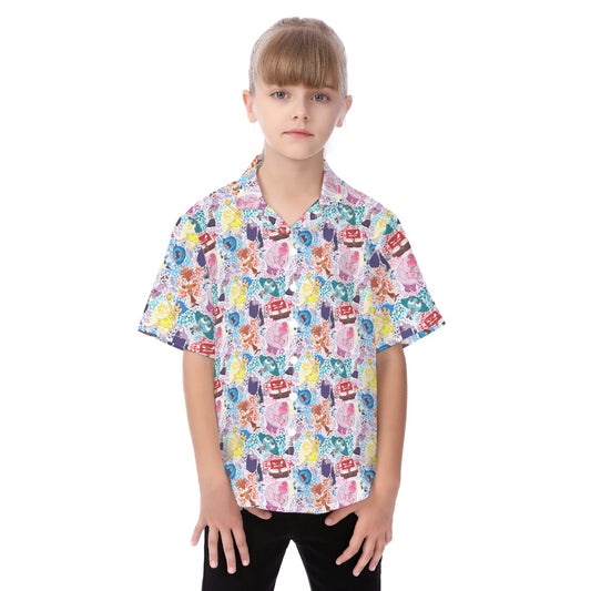 Floral Emotions - Kid's Hawaiian Button Up Shirt