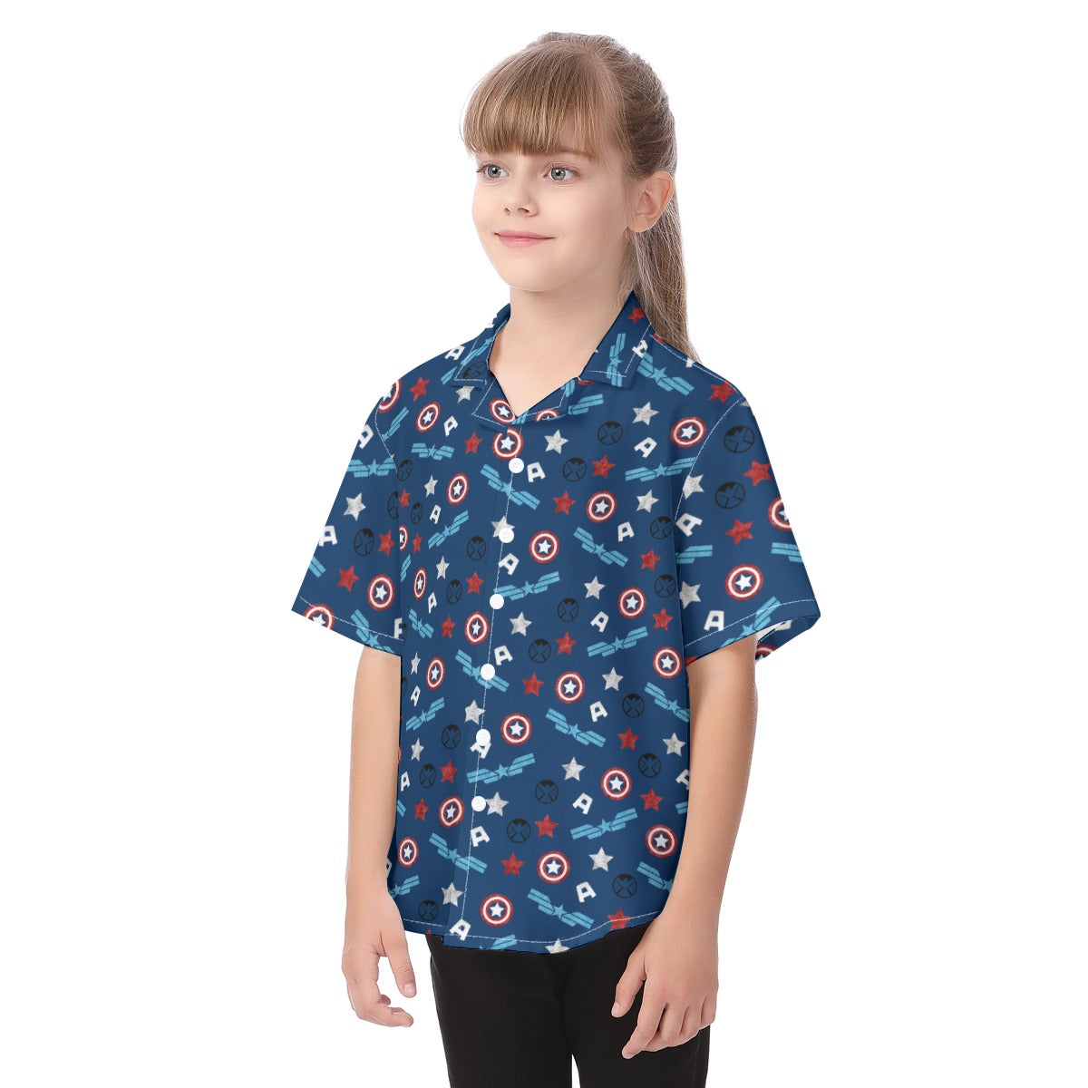 American Superhero - Kid's Hawaiian Button Up Shirt