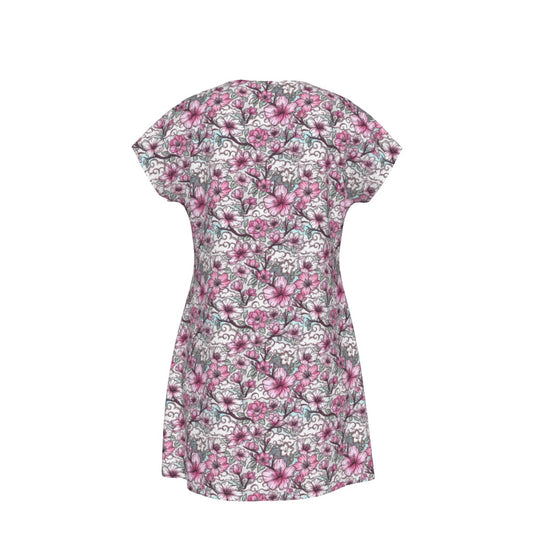 Fairytale Florals – Blossoms of Honor - Women's T-Shirt Dress