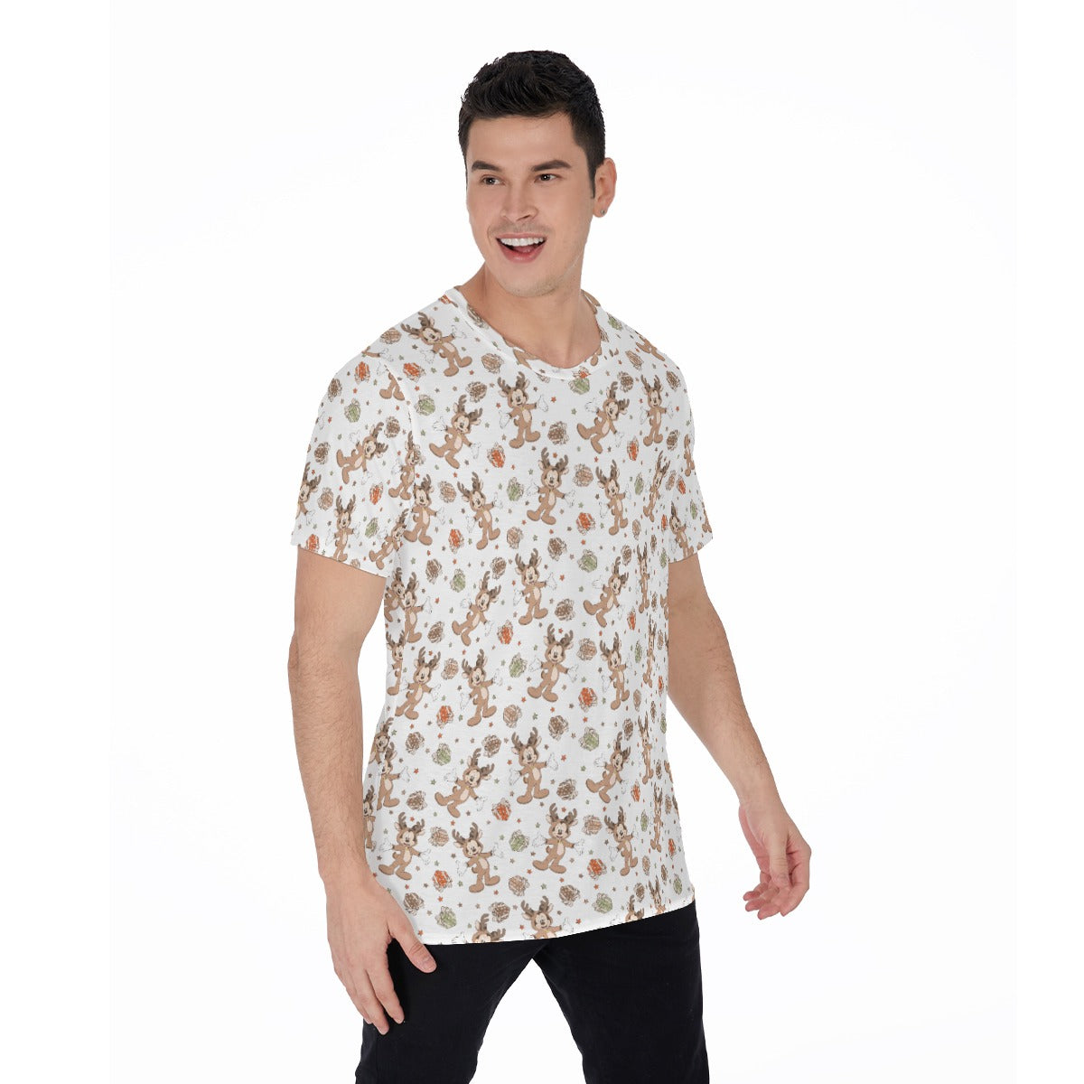 Reindeer Onesie Cheer - Men's Short Sleeve T-Shirt
