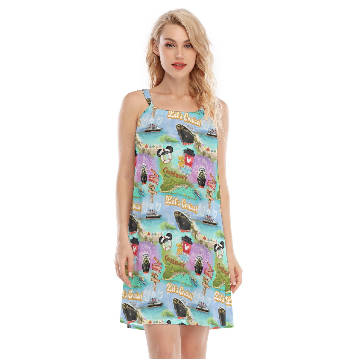 Tropical Castaway Island - Women’s Adjustable Sundress