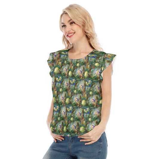 Pixie Fairy in Hollow - Women’s Flutter Sleeve Top