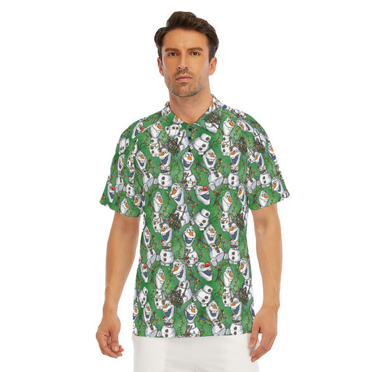 Sketched Snowman Christmas - Men's Polo Shirt
