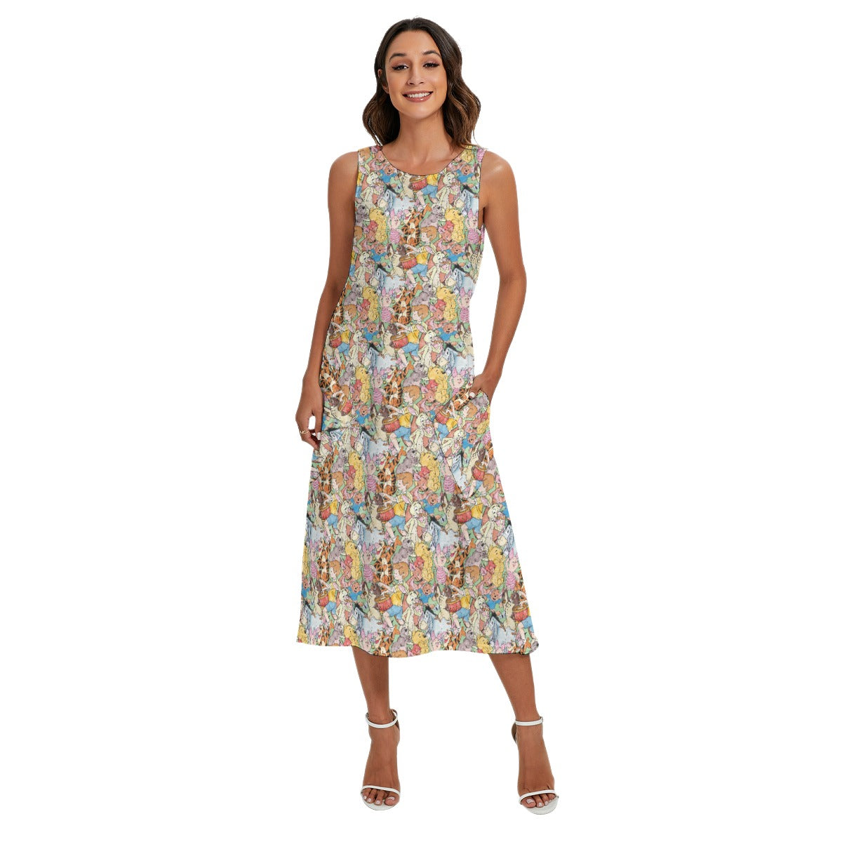 Sketched Hundred Acre Crew - Women’s Diagonal Pocket Midi Dress