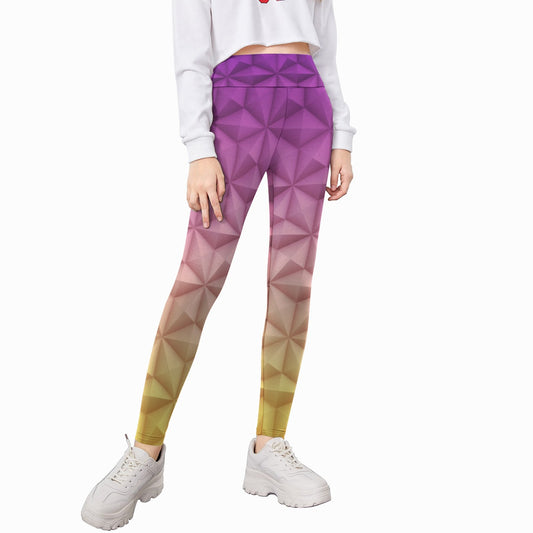 Geometric Spaceship Sphere - Kid's Leggings
