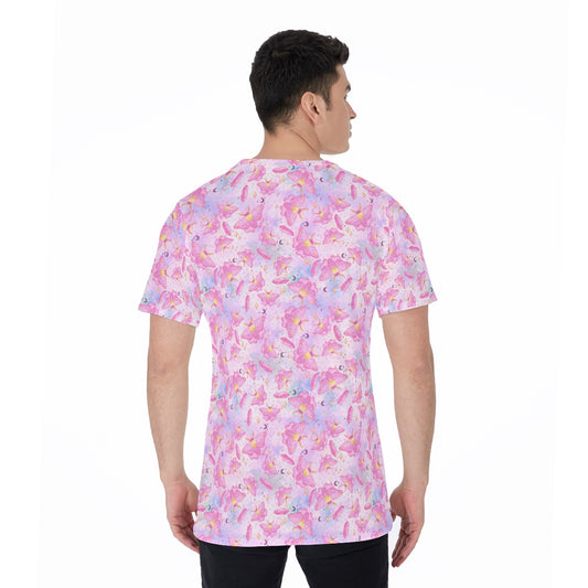 Pink Crystal Lunar Moths - Men's Short Sleeve T-Shirt