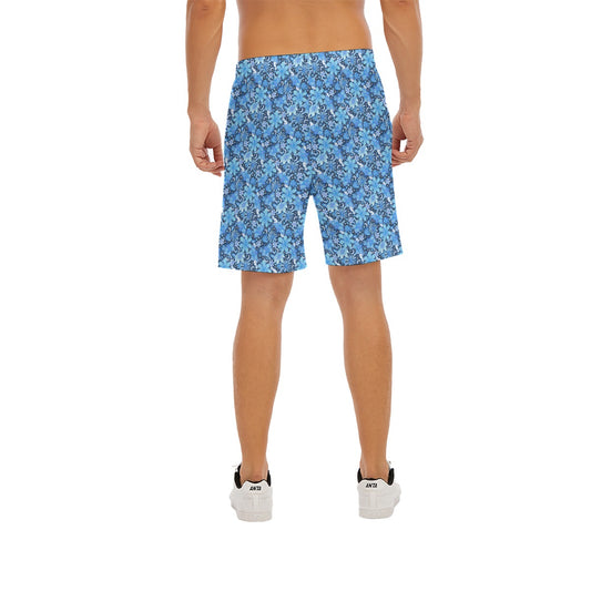 Blue Crystal Moths - Men’s Pocket Beach Shorts