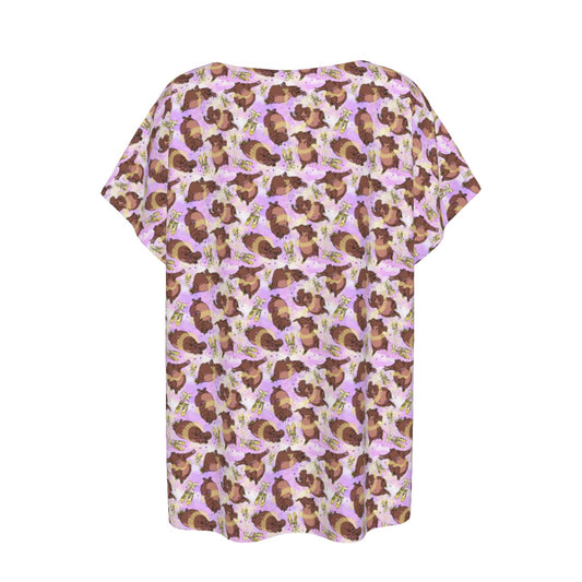 Ballerina Hippos - Women’s Relaxed Fit Scoop Tee