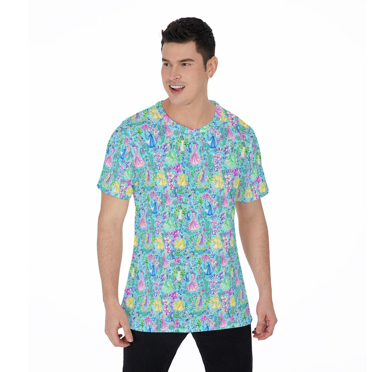 Bright Tropical Princess - Royal Garden Mashup - Men's Short Sleeve T-Shirt