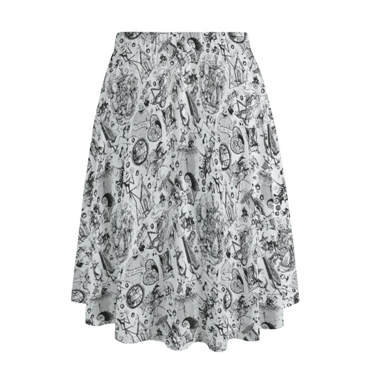 Nightmare Halloween Sketches - Women’s Pocket Midi Skirt