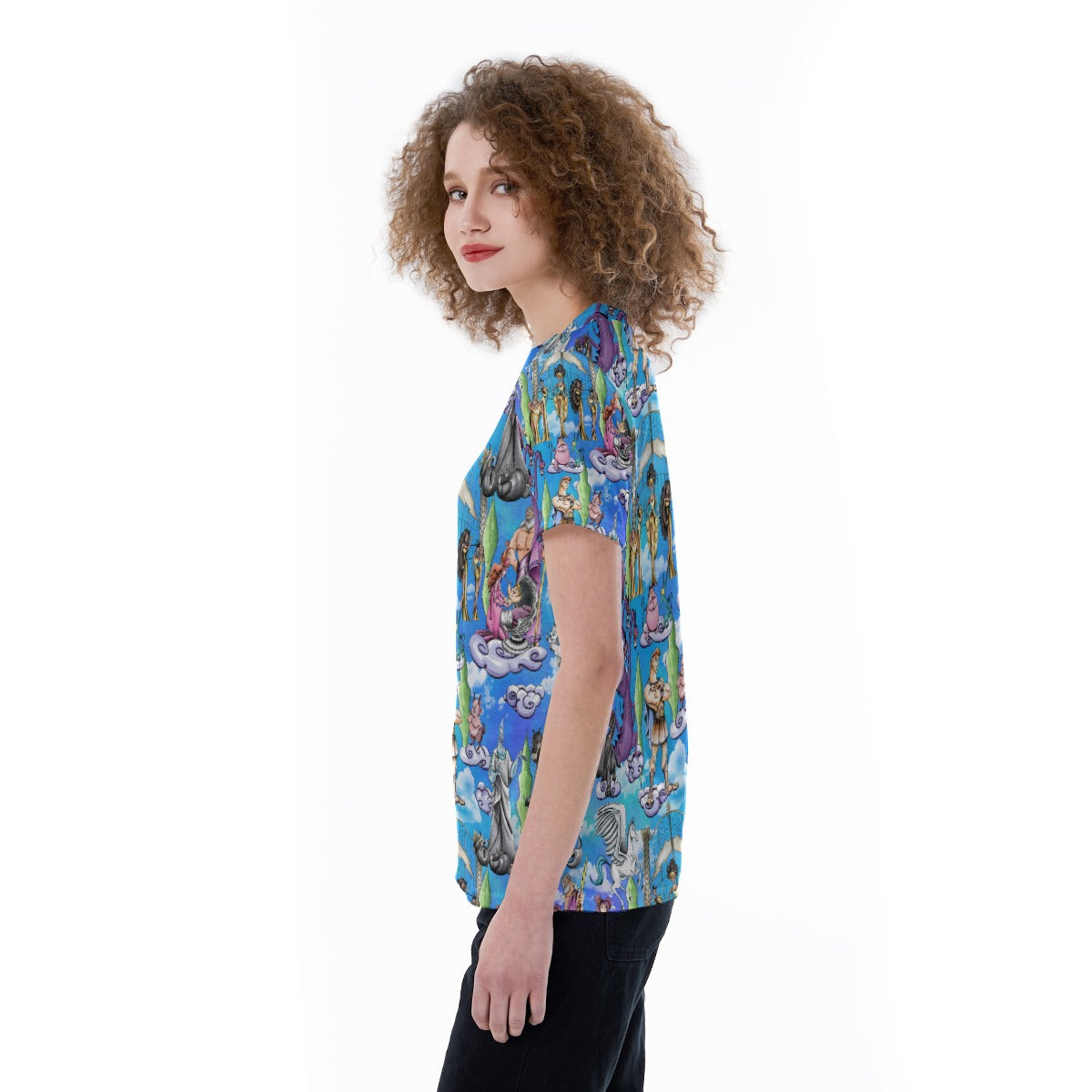 Mythic Hero Chaos Clouds - Women's Short Sleeve V-Neck T-Shirt