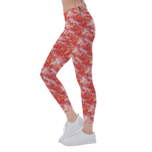 Animal Print - Flamingo - Women's Yoga Leggings