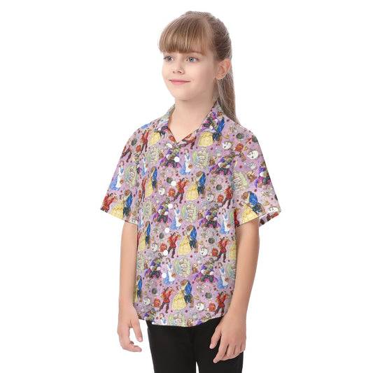 Enchanted Tale Sketch - Kid's Hawaiian Button Up Shirt