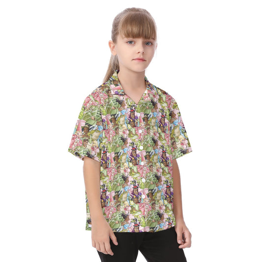 Bayou Royal Sketchched - Kid's Hawaiian Button Up Shirt