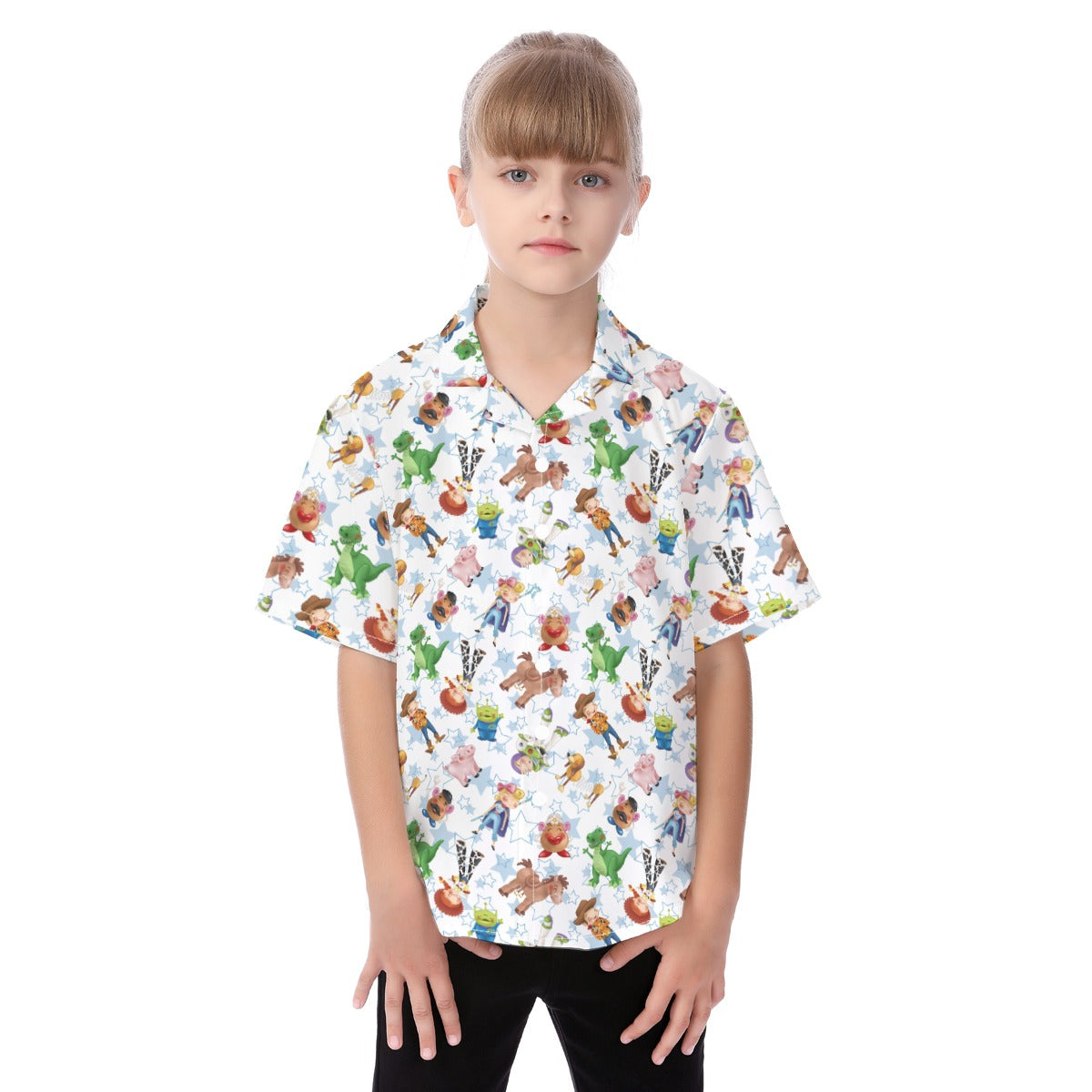 Playful Toy Friends - Kid's Hawaiian Button Up Shirt