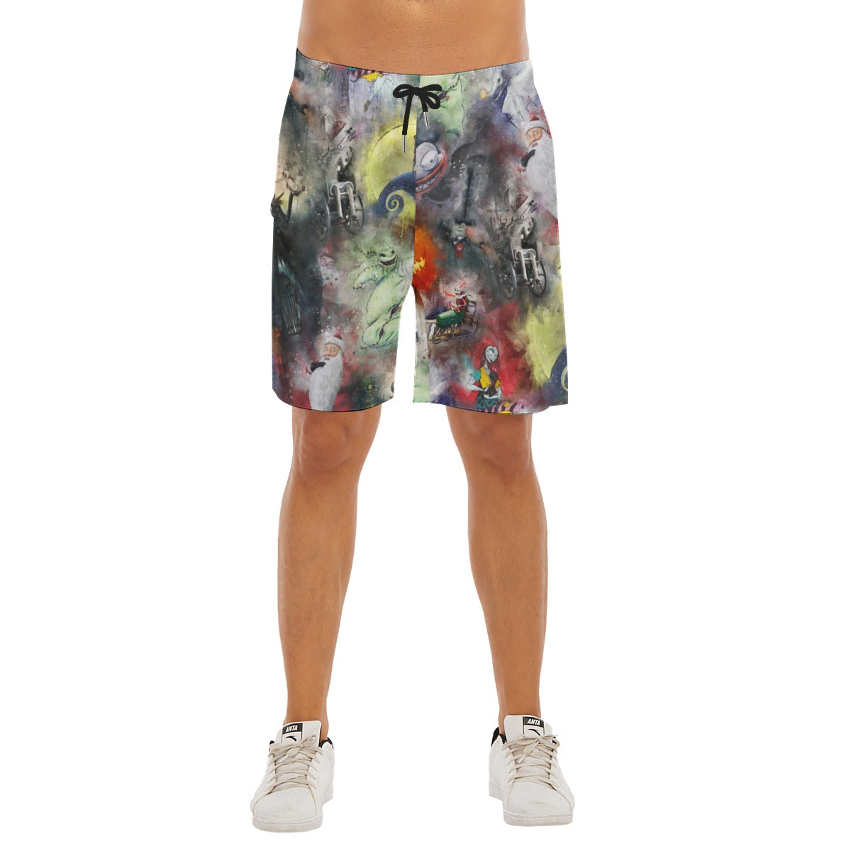 Watercolor Nightmare Town - Men’s Pocket Beach Shorts