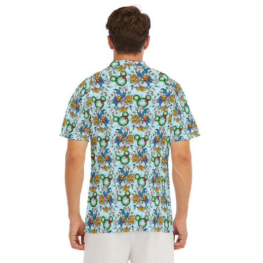 Duck’s Holiday Lights Tangle - Men's Polo Shirt