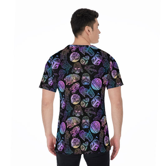 Watercolor Galactic Mandalas - Men's Short Sleeve T-Shirt