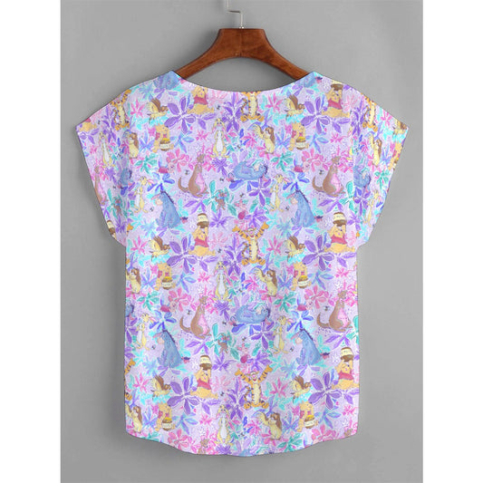 Storybook Friends in Bloom - Women’s Relaxed Fit Scoop Tee