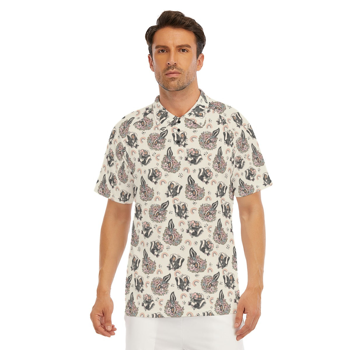 Bashful Blooming Skunk - Men's Polo Shirt