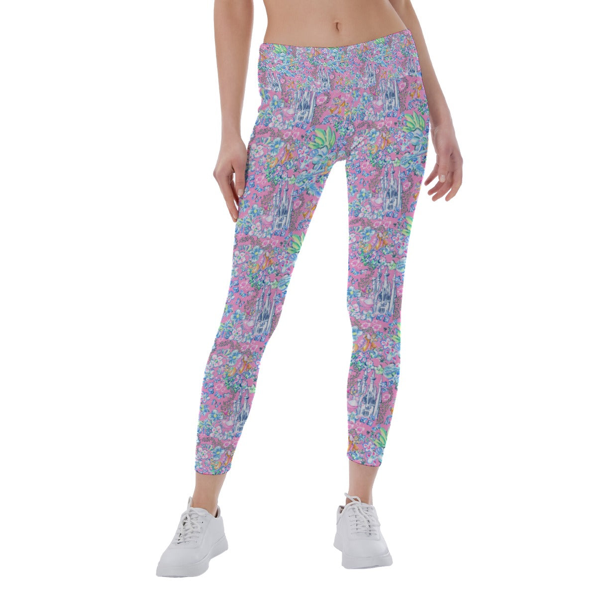 Bright Tropical Dreams - Enchanted Squeaky Helpers - Women's Yoga Leggings