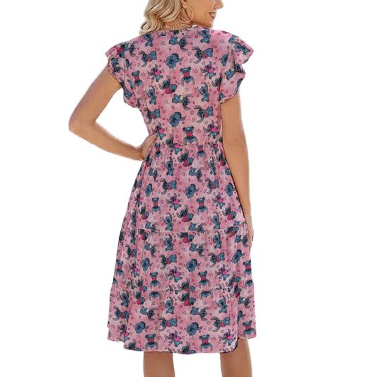 Valentine’s Mischief - Women's Tiered Pocket Midi Dress