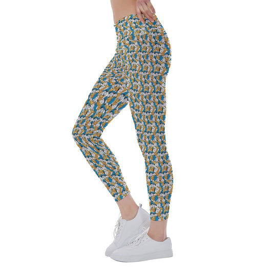 Many Faces of Feisty Duck - Women's Yoga Leggings