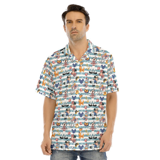 Cruise Crew on Deck - Men's Hawaiian Button Up Shirt