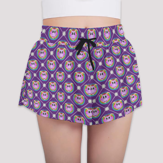 Geometric Figment - Girls’ Flowy Pocket Shorts