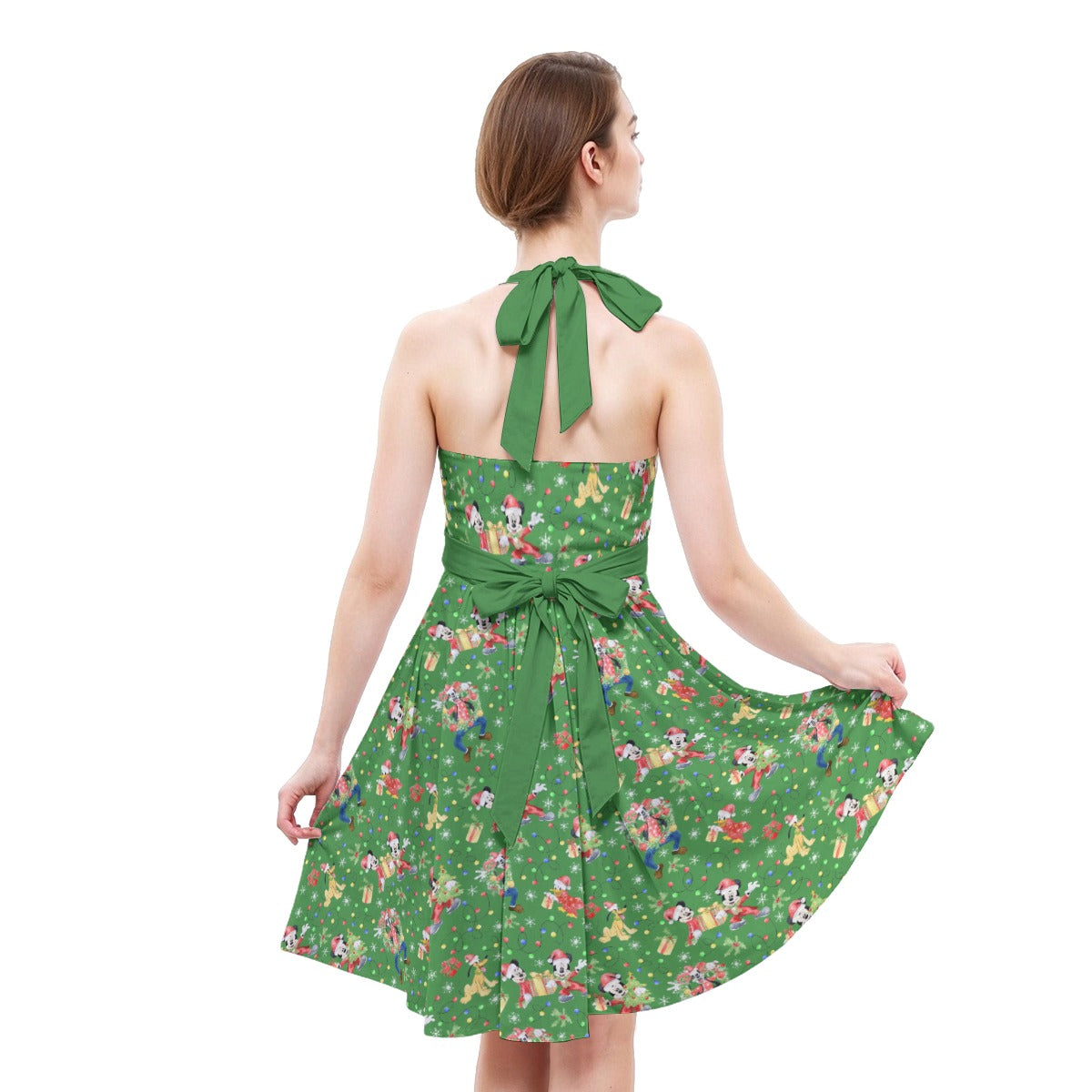 Mouse & Friends Christmas Cheertmas - Women's Halter Vintage Pocket Dress