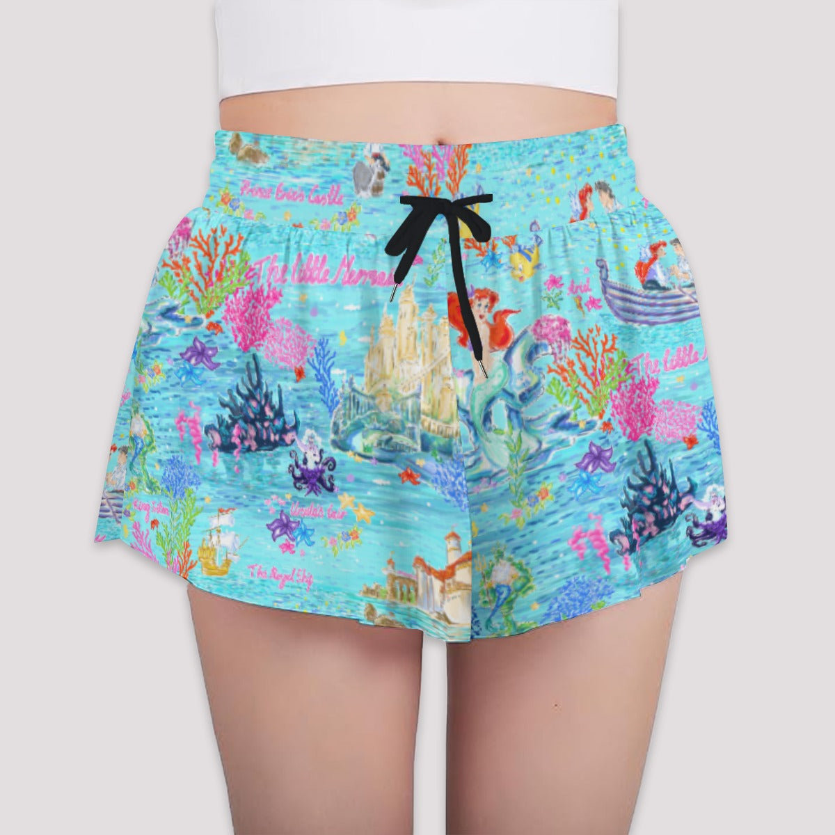 Ocean Wonderland Dreams - Girls’ Flowy Pocket Shorts