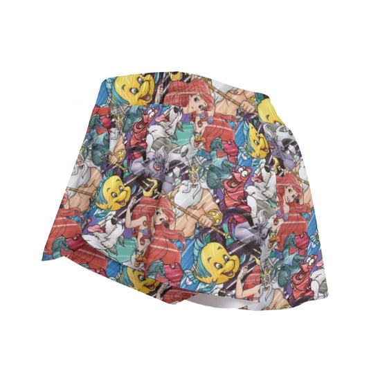 Undersea Crew Sketch - Women's Flowy Pocket Shorts