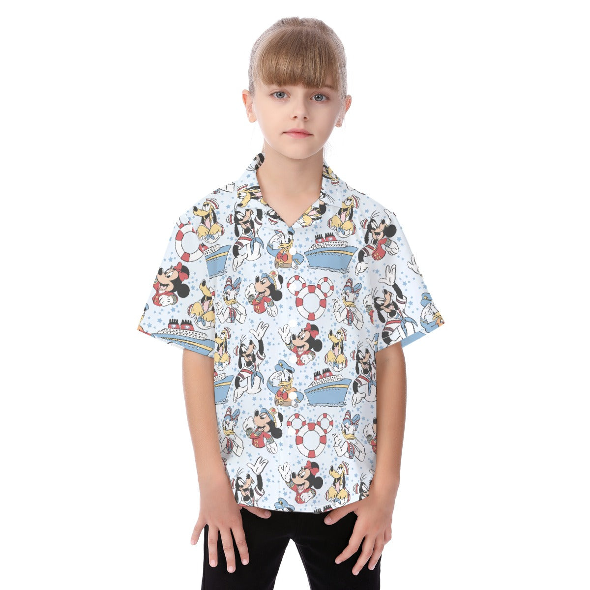 Sailor Cruise Stars - Kid's Hawaiian Button Up Shirt