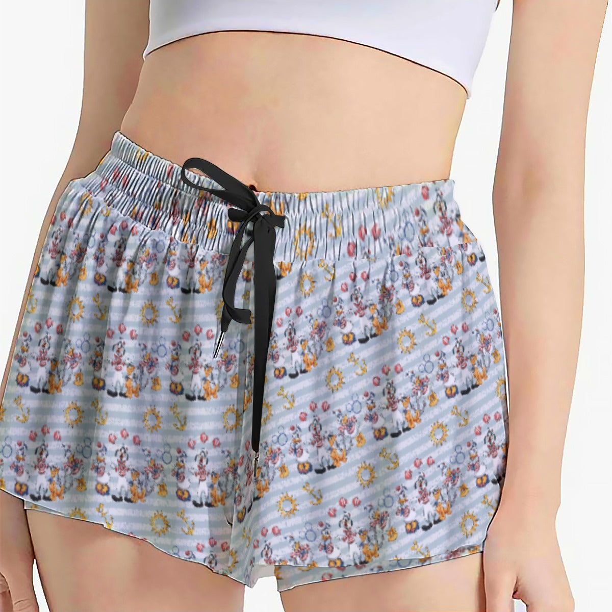 Set Sail with the Crewends - Women's Flowy Pocket Shorts