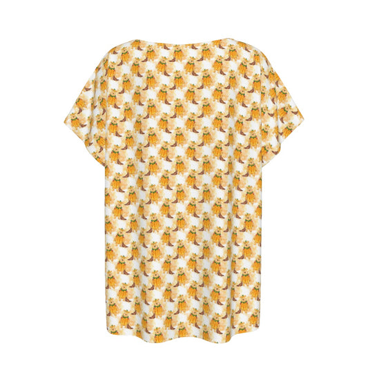 Pumpkin Bear Mischief - Women’s Relaxed Fit Scoop Tee