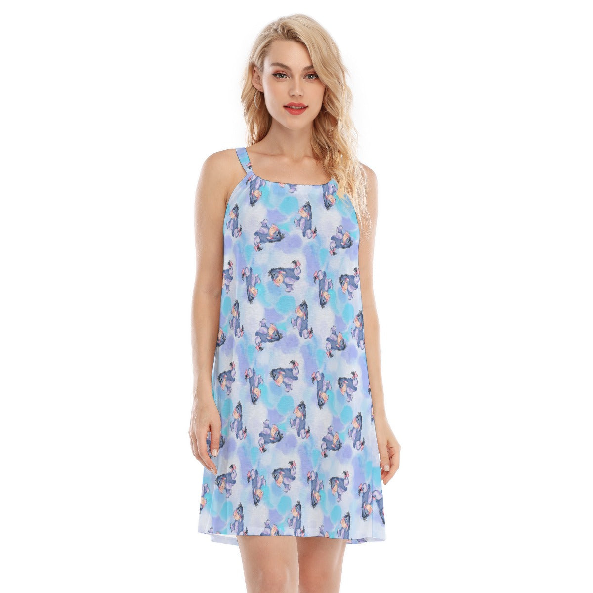 Watercolor Gentle Donkey - Women’s Adjustable Sundress