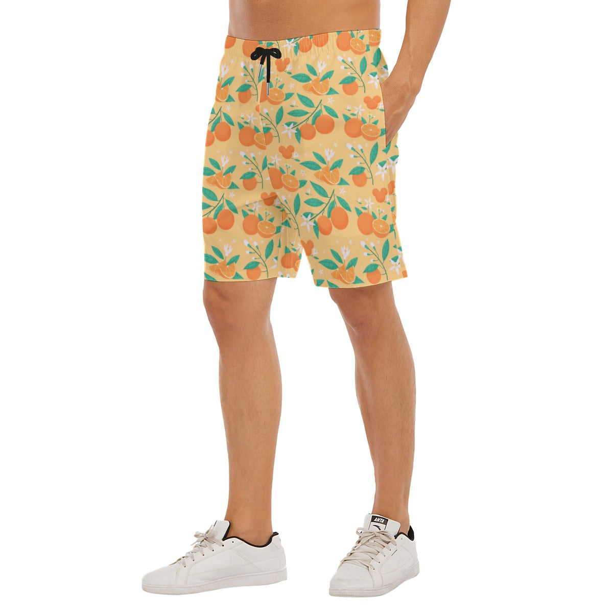 Hidden Citrus Delight - Men’s Pocket Beach Shorts