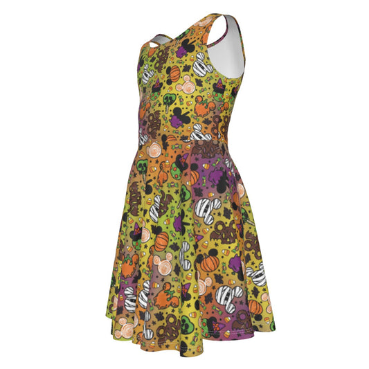 Monster Snacks Treats - Kid's Sleeveless Skater Dress