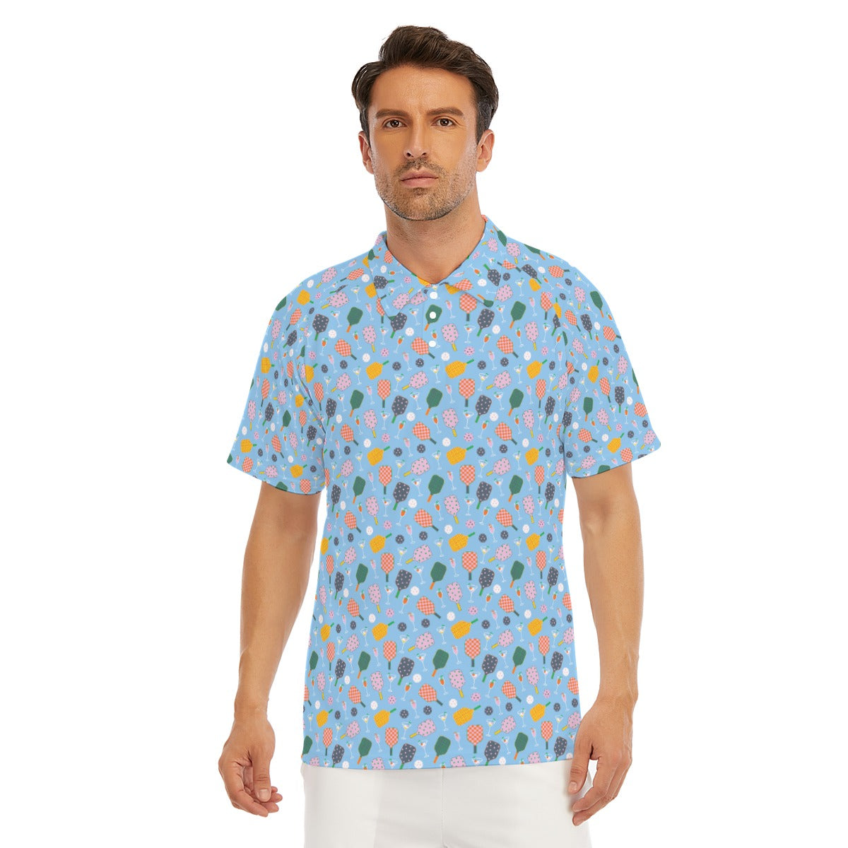 Pickleball and Cocktails - Men's Polo Shirt