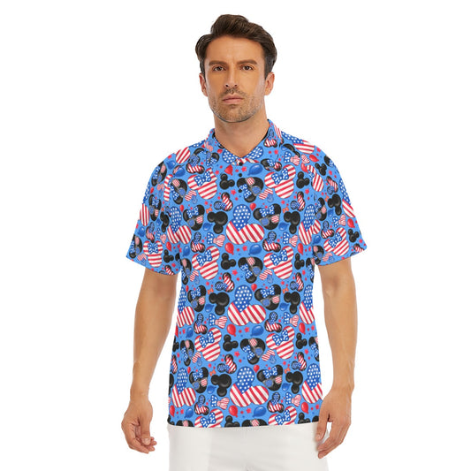 Mouse Fourth of July Celebration - Men's Polo Shirt