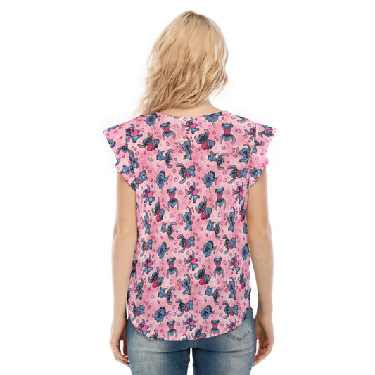 Valentine’s Mischief - Women’s Flutter Sleeve Top
